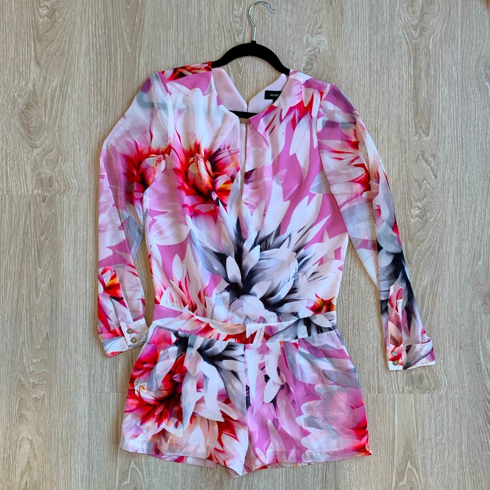 Floral Romper/Jumpsuit with Long Sleeves